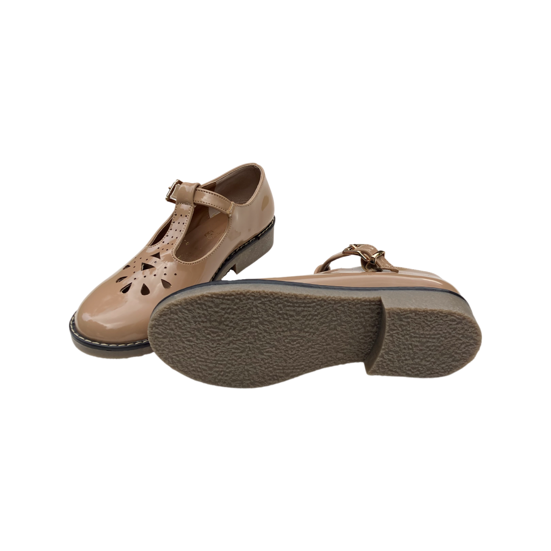 ZAPATOS GOMA CHAROL NUDE