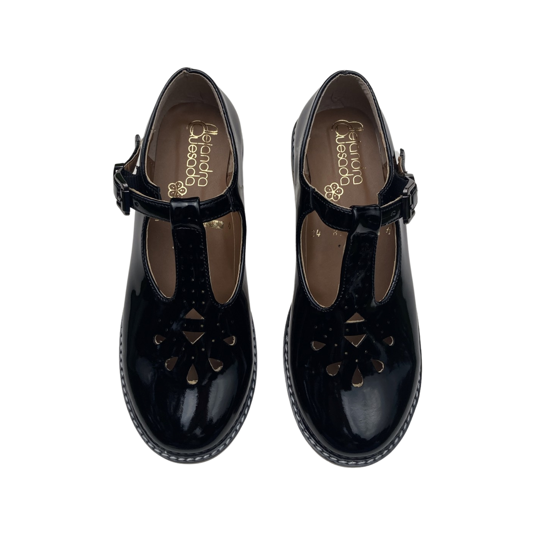 ZAPATOS GOMA CHAROL NEGRO