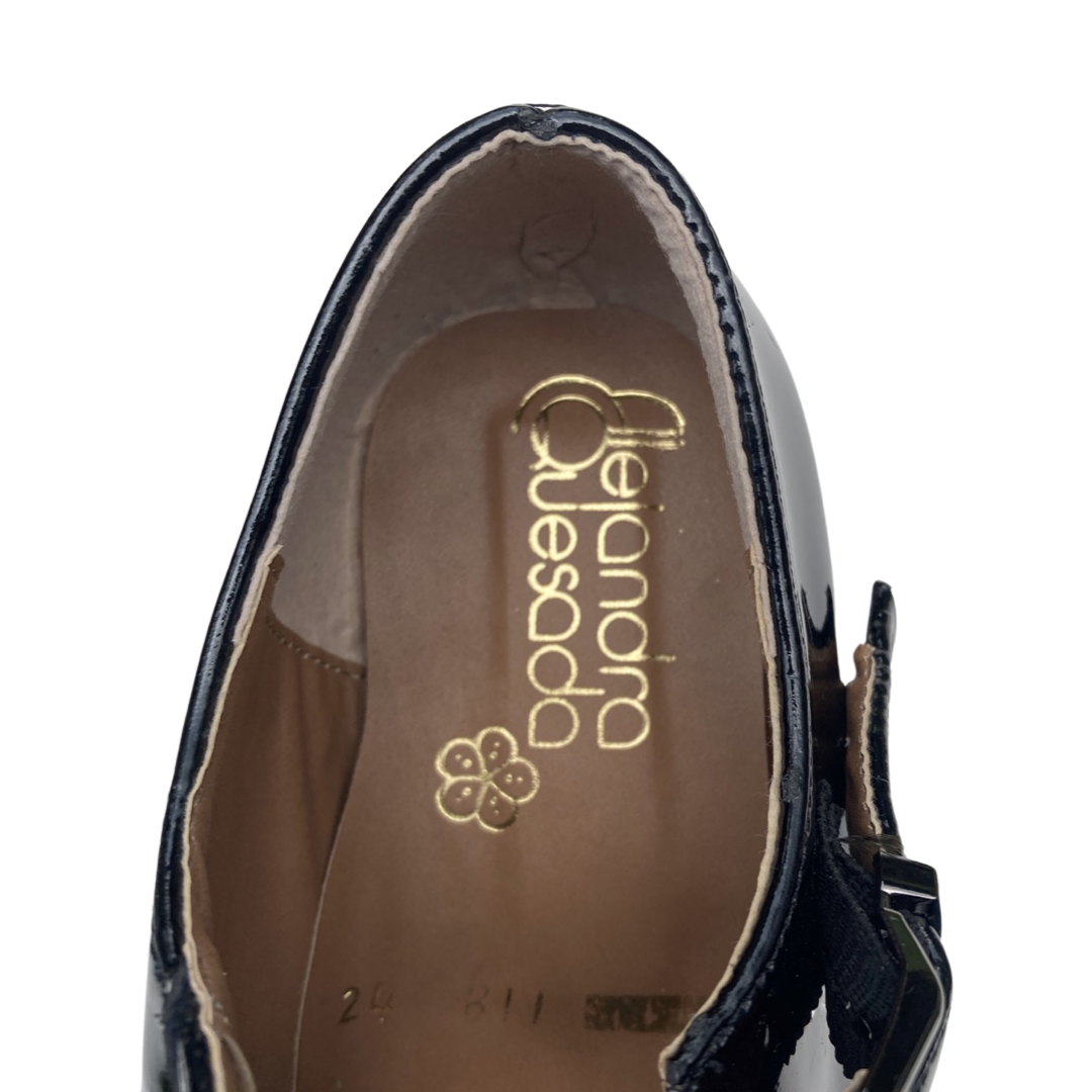 ZAPATOS GOMA CHAROL NEGRO