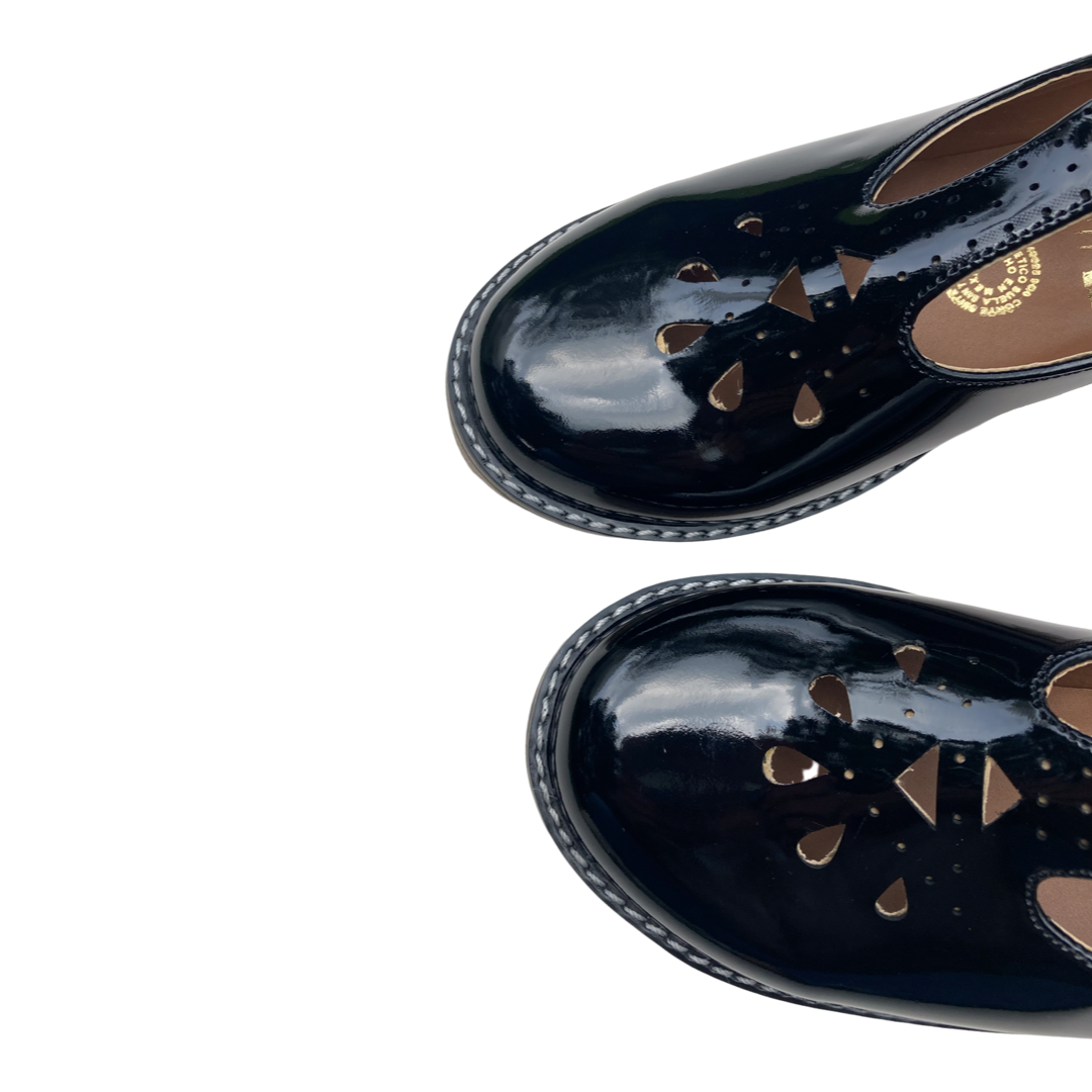 ZAPATOS GOMA CHAROL NEGRO