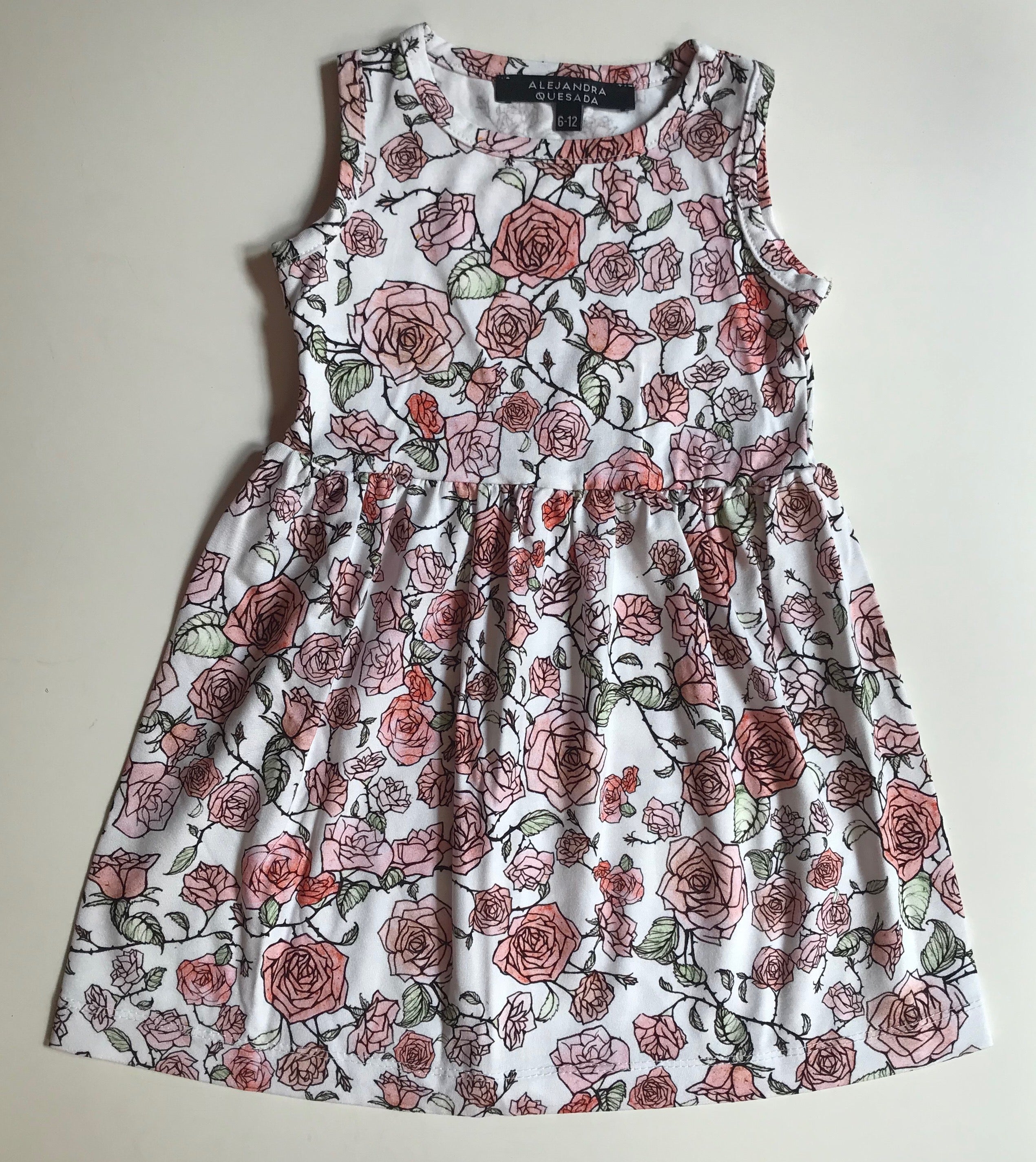 Vestido estampado Rosas