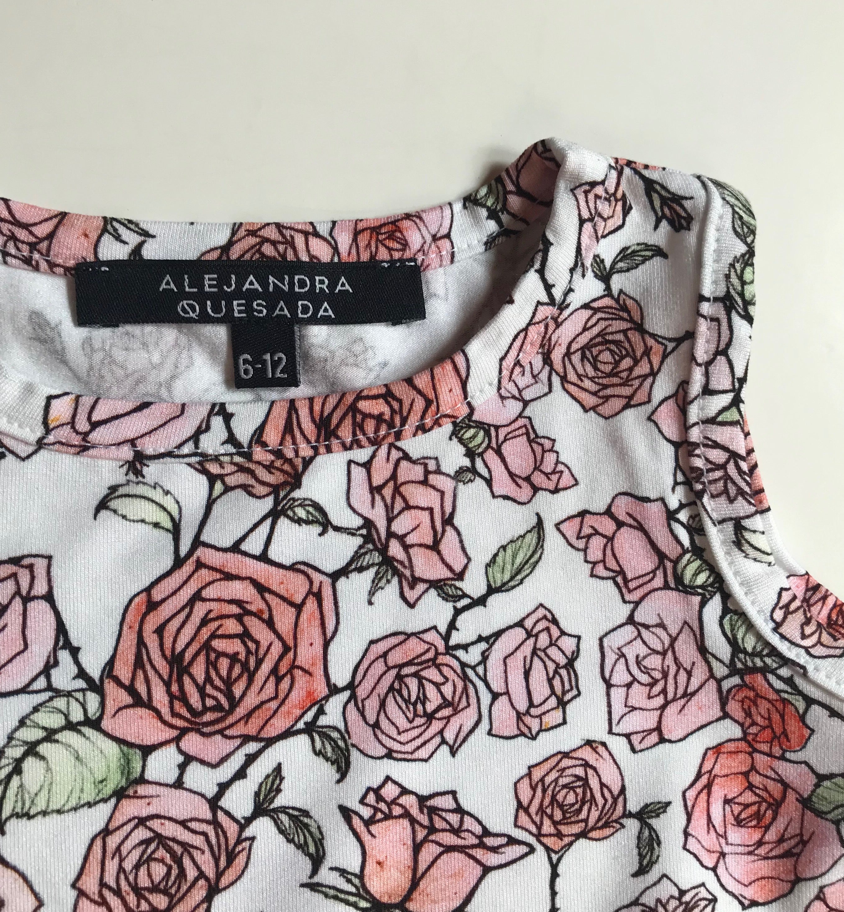 Vestido estampado Rosas