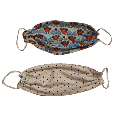 Cubrebocas estampado  Conejos + Puntos