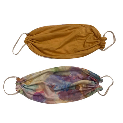 Cubrebocas estampado  Acuarela + Mostaza