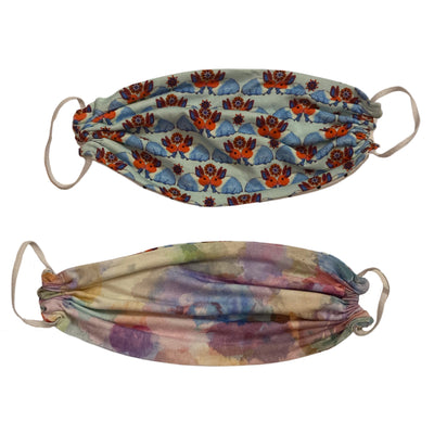 Cubrebocas estampado  Conejos + Acuarela