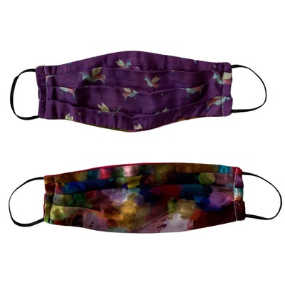 Cubrebocas estampado  Unicornios + Acuarelas