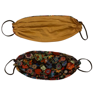 Cubrebocas estampado  Ivan + Mostaza