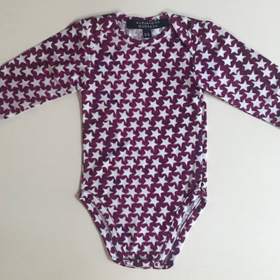 Purple star print bodysuit