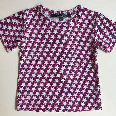 Purple Stars print T-shirt