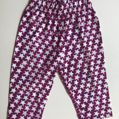 Purple star print leggings